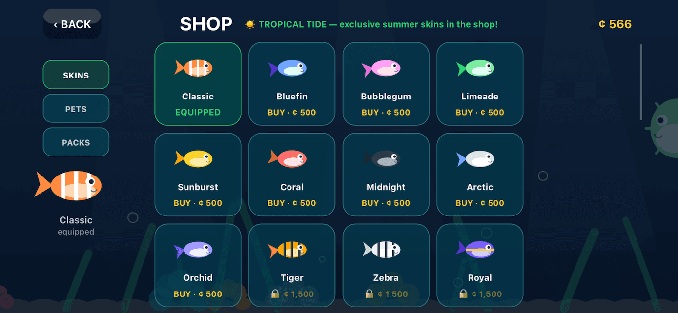 Reef Codex with discovered fish entries and facts